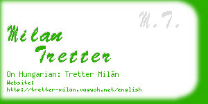milan tretter business card