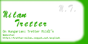 milan tretter business card